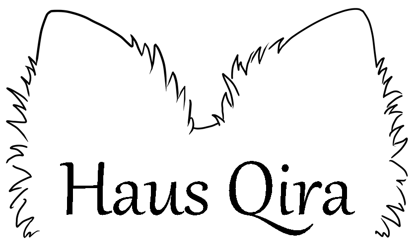Haus Qira logo 2019 - langstockhåret schæferhund